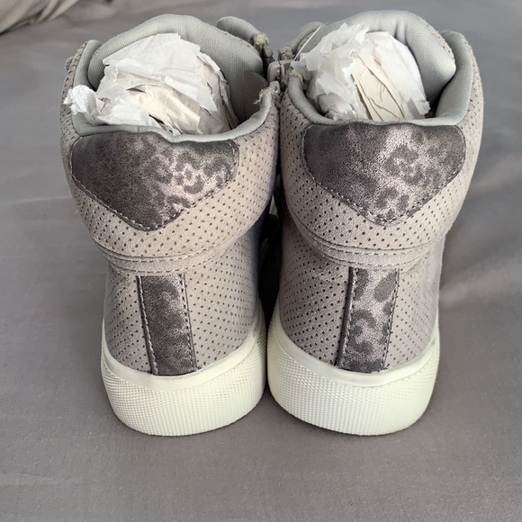 SOLD Justice cheetah accent high tops - Picture 3 of 3